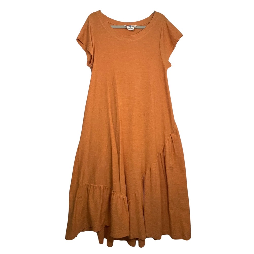 FP Beach Free People Lena Small Asymmetrical Tiered Ruffle Maxi Dress Boho